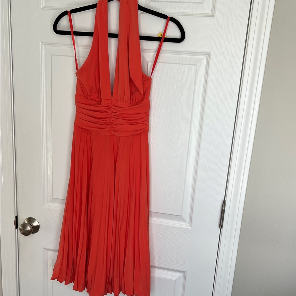 Cache Vibrant Orange Backless Dress